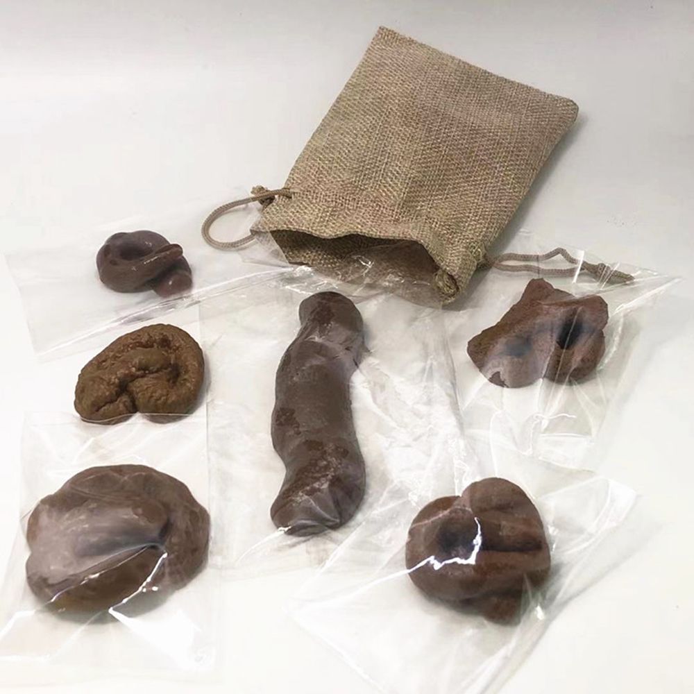 Fake Poop Gag Gift - 6Pcs Joke Tricky Toys Gadget Squish