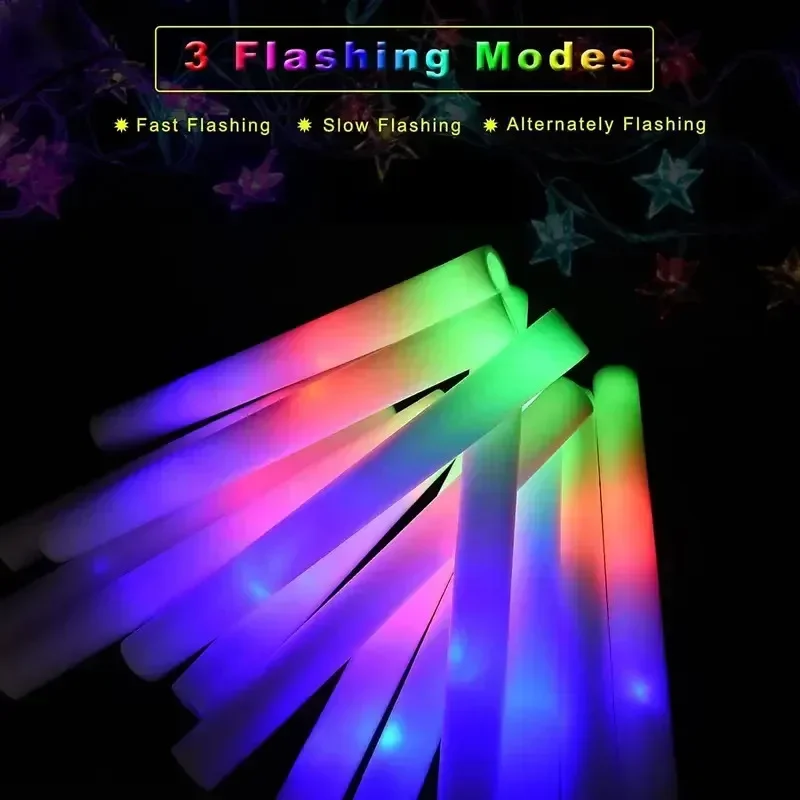 30Pcs Foam Glow Sticks with 3  - Flashing Led Foam Sticks Party ulasan dan harga