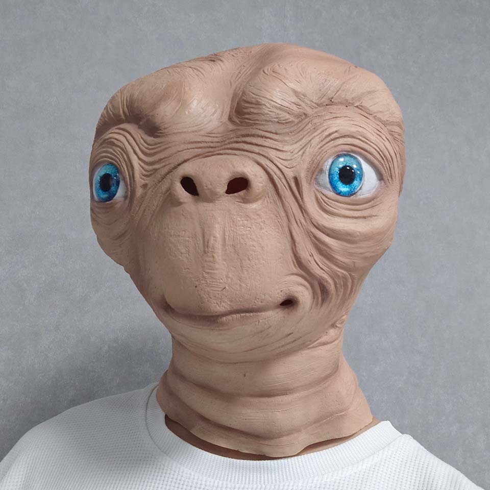 Realistic ET Alien Latex Mask  - Latex Alien Mask Realistic ulasan dan harga