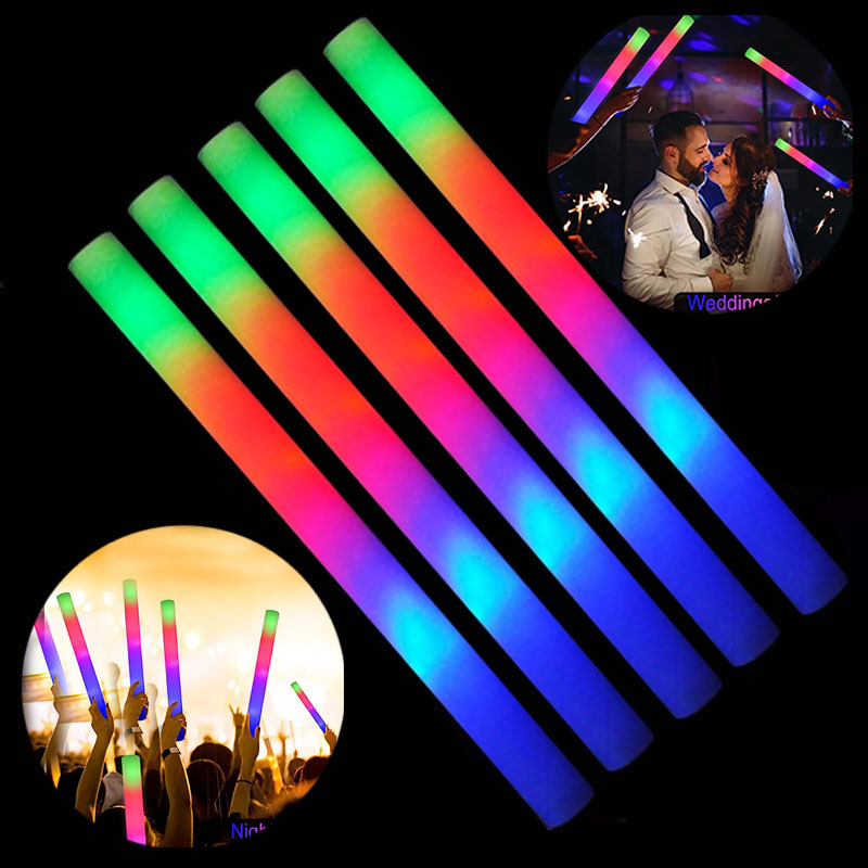 30/60pcs LED Glow Foam Stick F - Flashing Led Foam Sticks Party ulasan dan harga