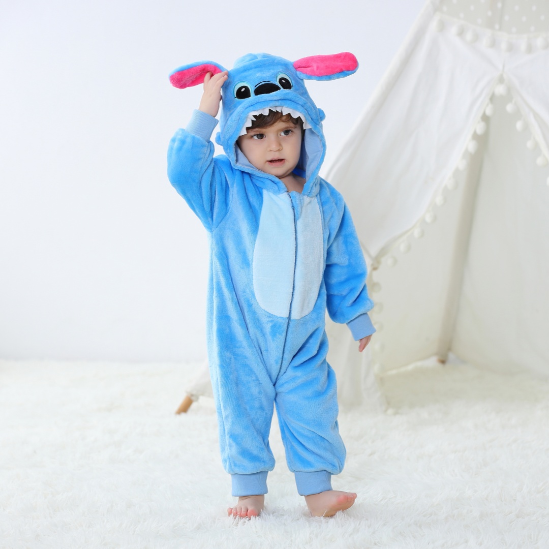 Baby Kigurumi Stitch Cartoon R - Spiderman Jumpsuit Kids ulasan dan harga