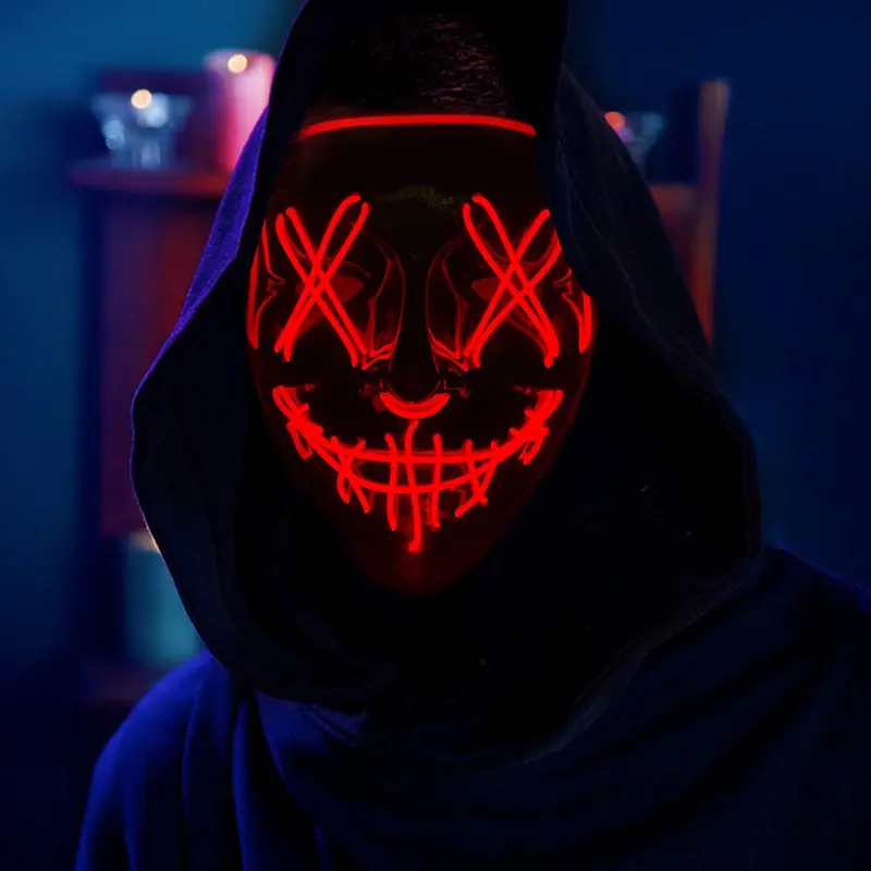 Hot Sale Halloween Glowing Sca - Led Purge Mask Halloween ulasan dan harga