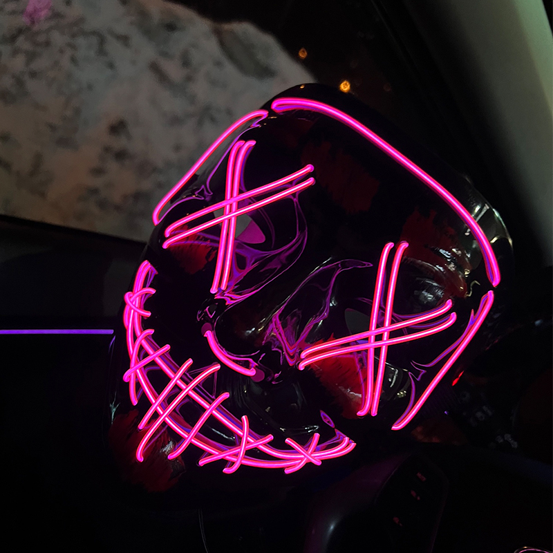 Wholesale 10pcs Masque LED Pur - Led Purge Mask Halloween ulasan dan harga