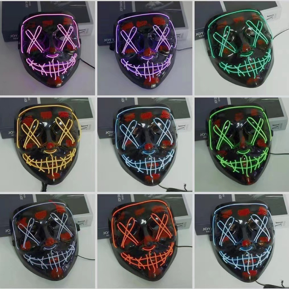 Halloween Masks For Men Women  - Led Purge Mask Halloween ulasan dan harga