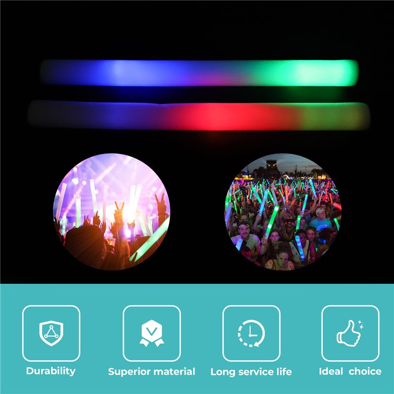 A68P-12Pcs Light Up Foam Stick - Flashing Led Foam Sticks Party ulasan dan harga