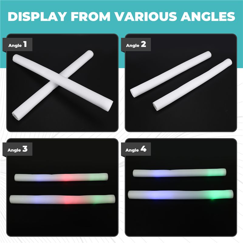 A68P-12Pcs Light Up Foam Stick - Flashing Led Foam Sticks Party ulasan dan harga