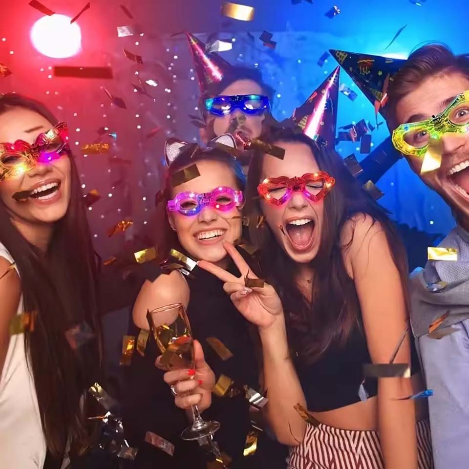 Glow In The Dark Glasses Bulk  - Glow In The Dark Party Glasses ulasan dan harga