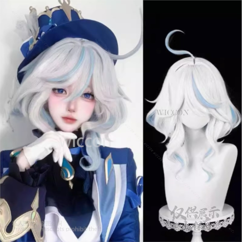 Anime Game Furina Cosplay Cost - Anime Cosplay Wig Heat Resistant ulasan dan harga