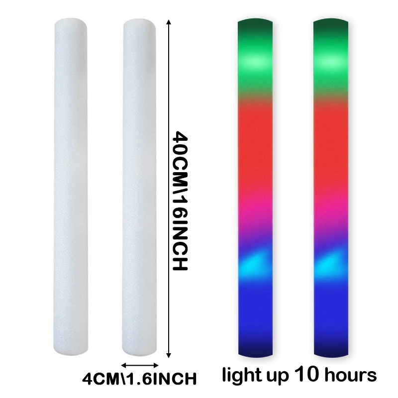 30/50 Pcs Led Foam Bar Glow In - Flashing Led Foam Sticks Party ulasan dan harga