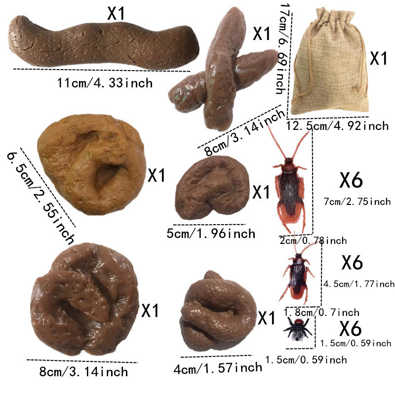 6/24PCS Soft Fake Poop Feces P - Fake Poop Gag Gift ulasan dan harga