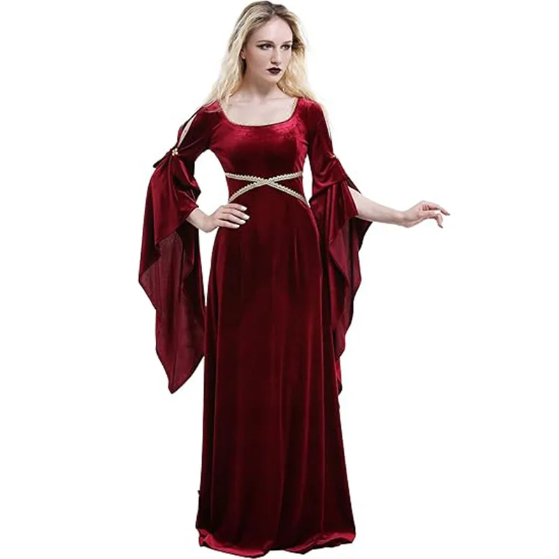 Women Medieval Dress Red Queen - Medieval Renaissance Dress Women ulasan dan harga