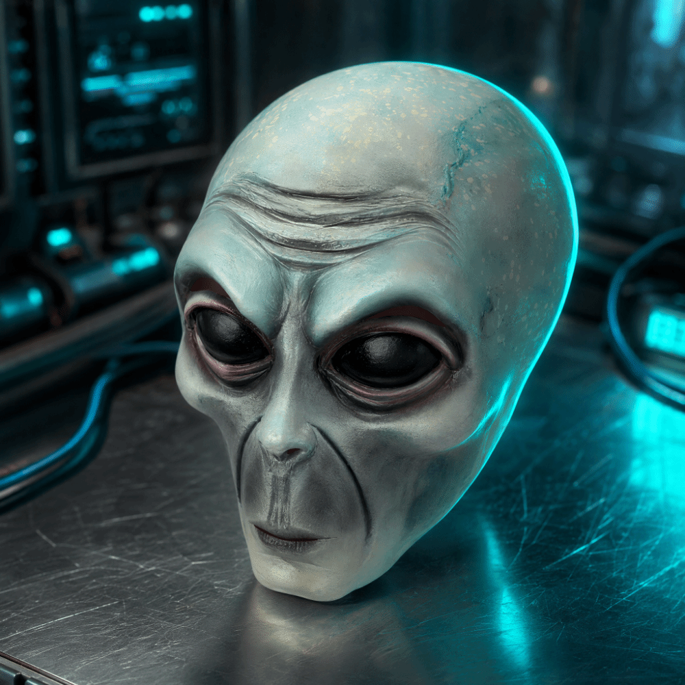 Latex Material Alien Mask Full - Latex Alien Mask Realistic ulasan dan harga