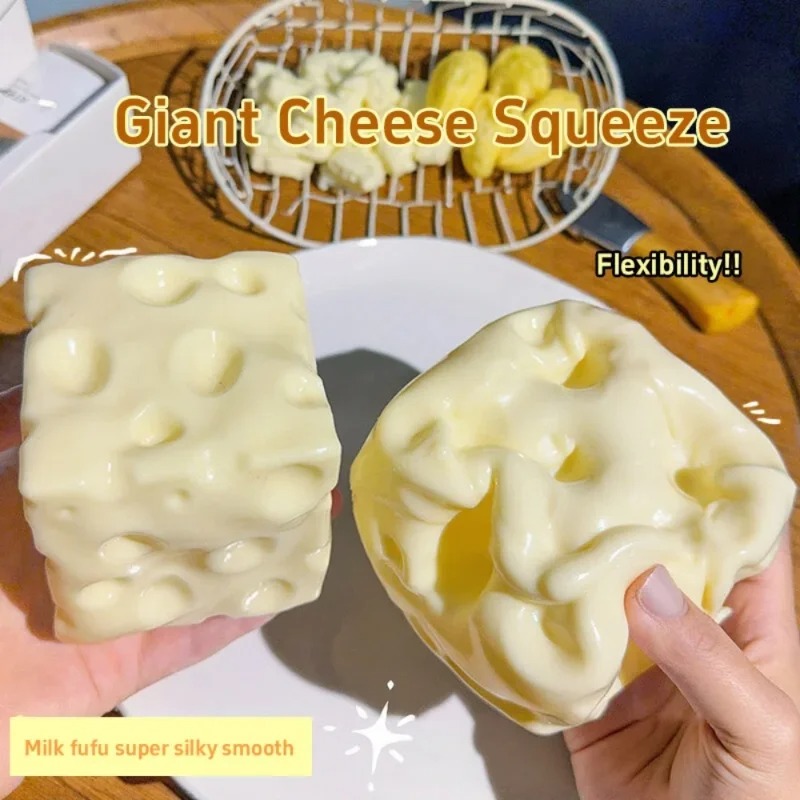 Taba Squishy Cheese Cube Stres - Novelty Gifts ulasan dan harga