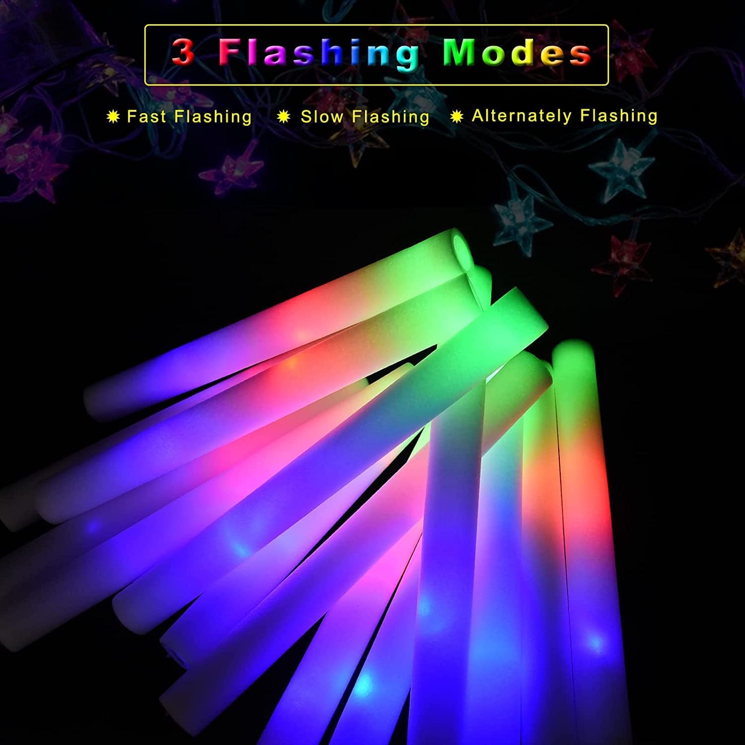30Pcs Foam Glow Sticks with 3  - Flashing Led Foam Sticks Party ulasan dan harga