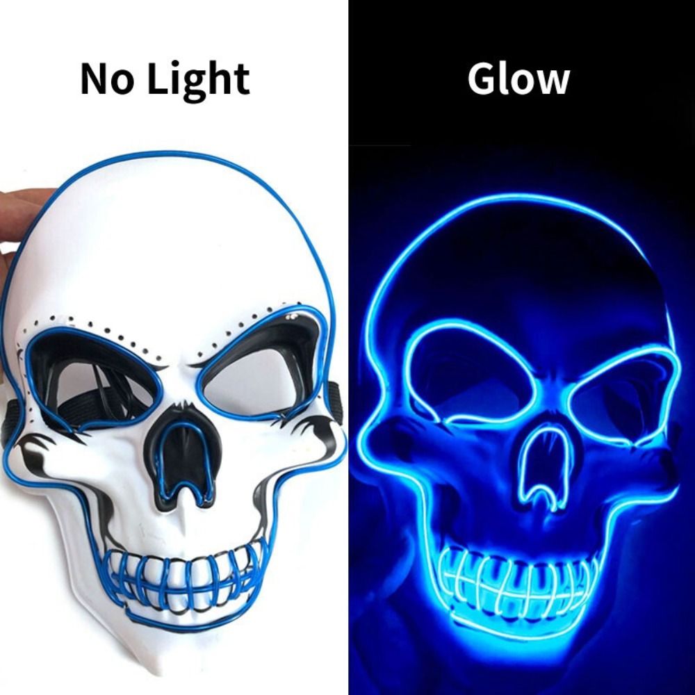 Fashion Horror Halloween Skull - Led Purge Mask Halloween ulasan dan harga