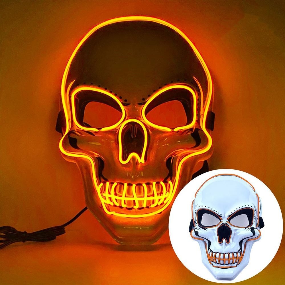 Fashion Horror Halloween Skull - Led Purge Mask Halloween ulasan dan harga