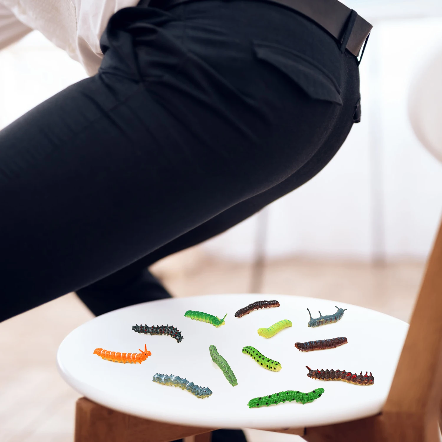 12pcs Insect Models Caterpilla - Prank Toys ulasan dan harga