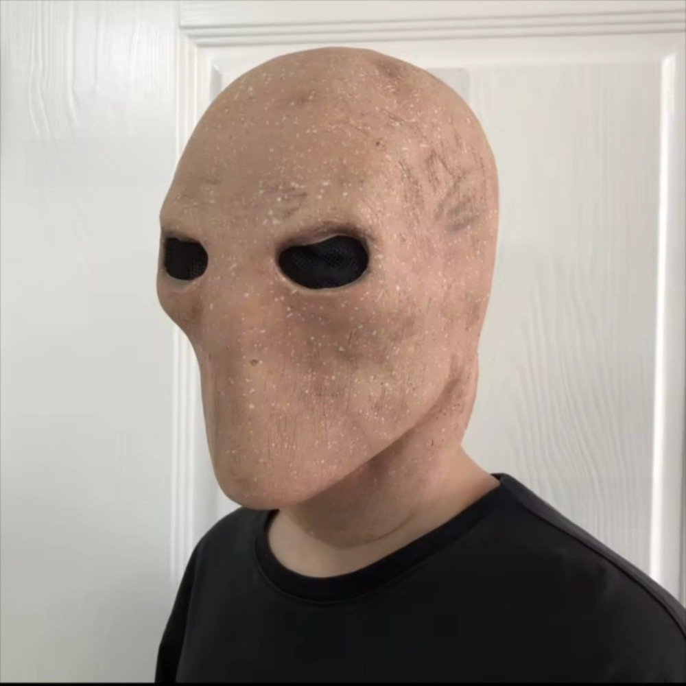 Faceless Man Halloween Slender - Latex Alien Mask Realistic ulasan dan harga