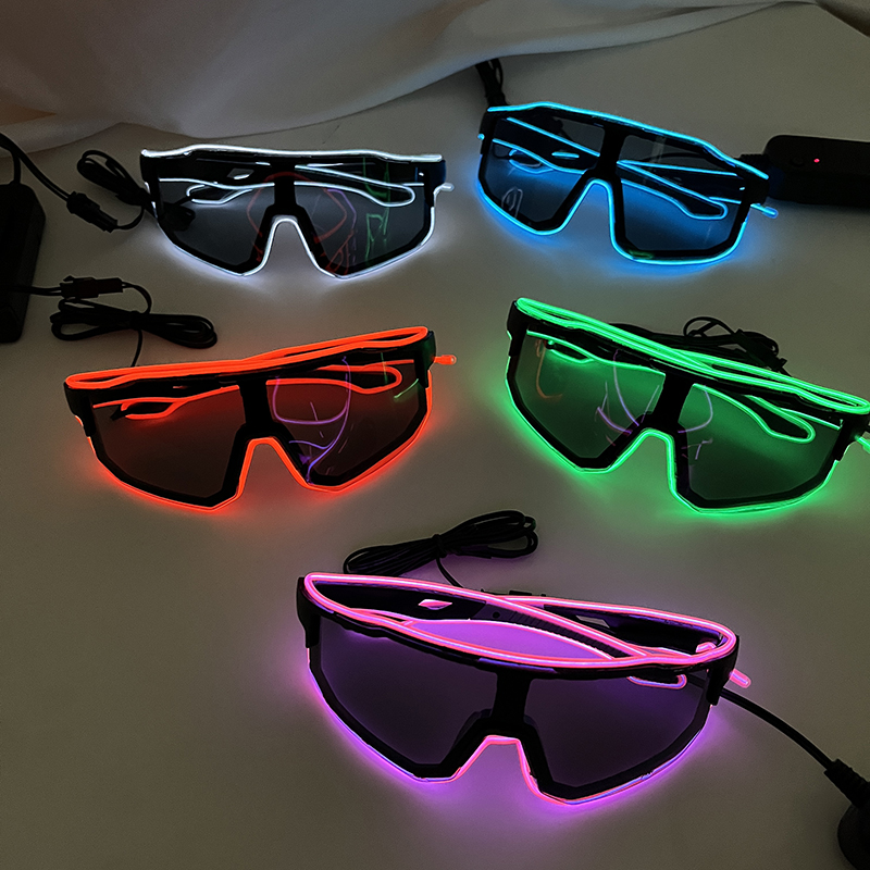 Cool Windproof LED Flashing Gl - Glow In The Dark Party Glasses ulasan dan harga