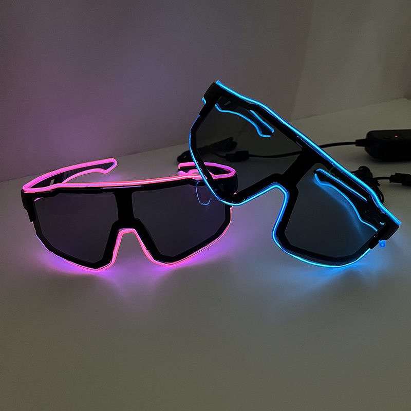Cool Windproof LED Flashing Gl - Glow In The Dark Party Glasses ulasan dan harga