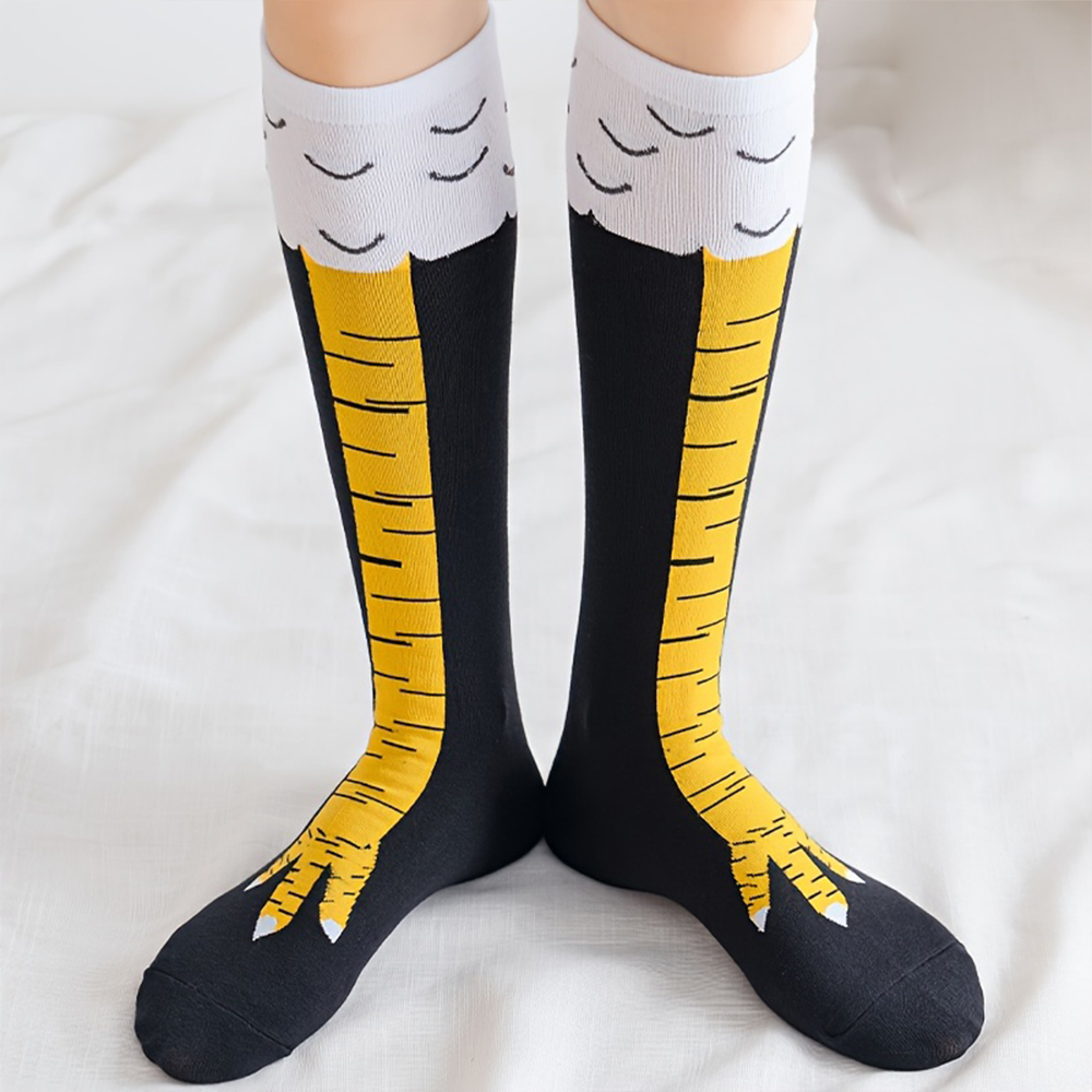 1/2/5/10 Pairs Women Knee High - Funny Chicken Leg Socks ulasan dan harga