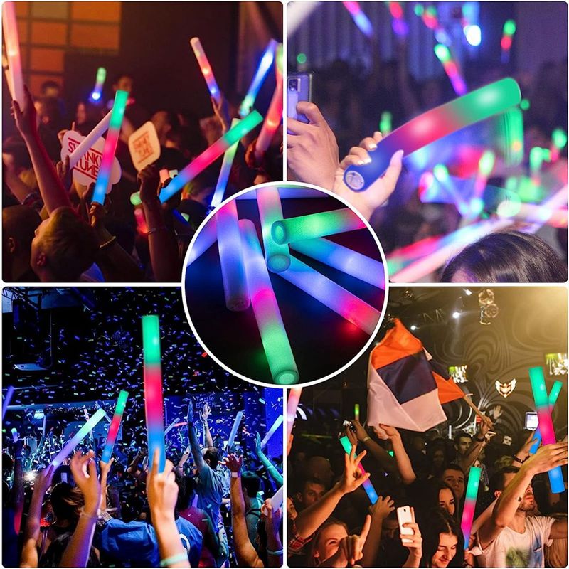 【Big Deal】Glow Sticks Bulk, LE - Flashing Led Foam Sticks Party ulasan dan harga