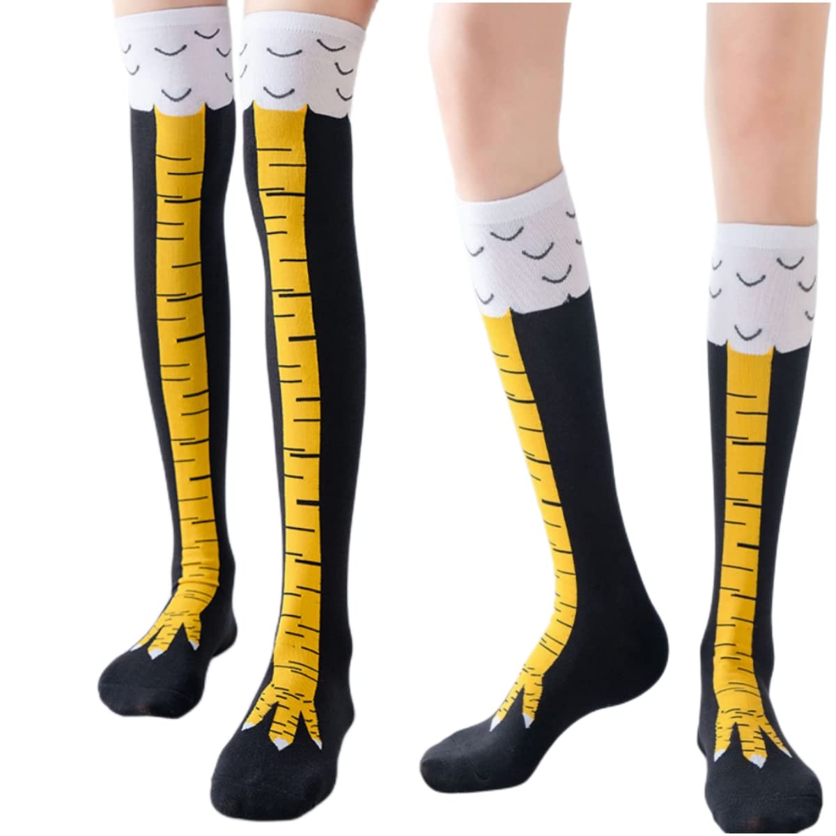 1/2 Pairs Women Knee High Sock - Funny Chicken Leg Socks ulasan dan harga