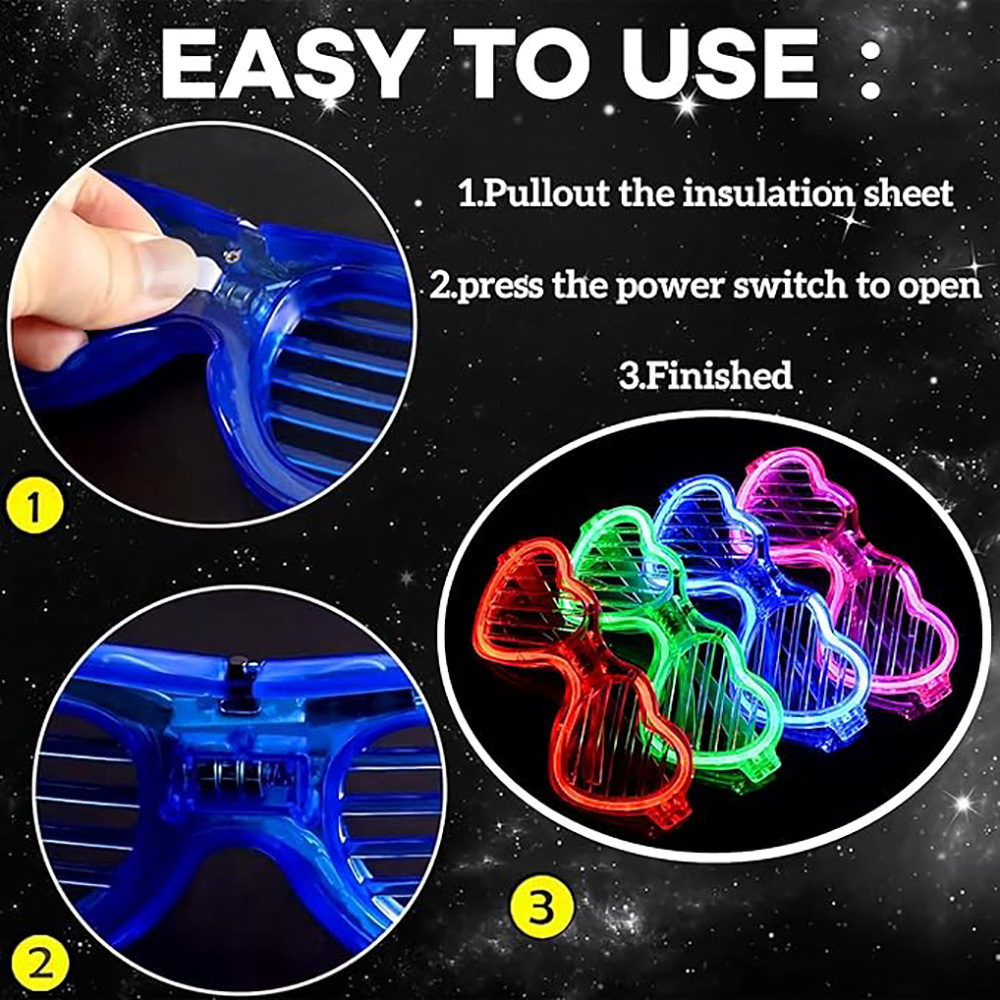 5/10/20/30/50 Bulk Light Up Gl - Glow In The Dark Party Glasses ulasan dan harga