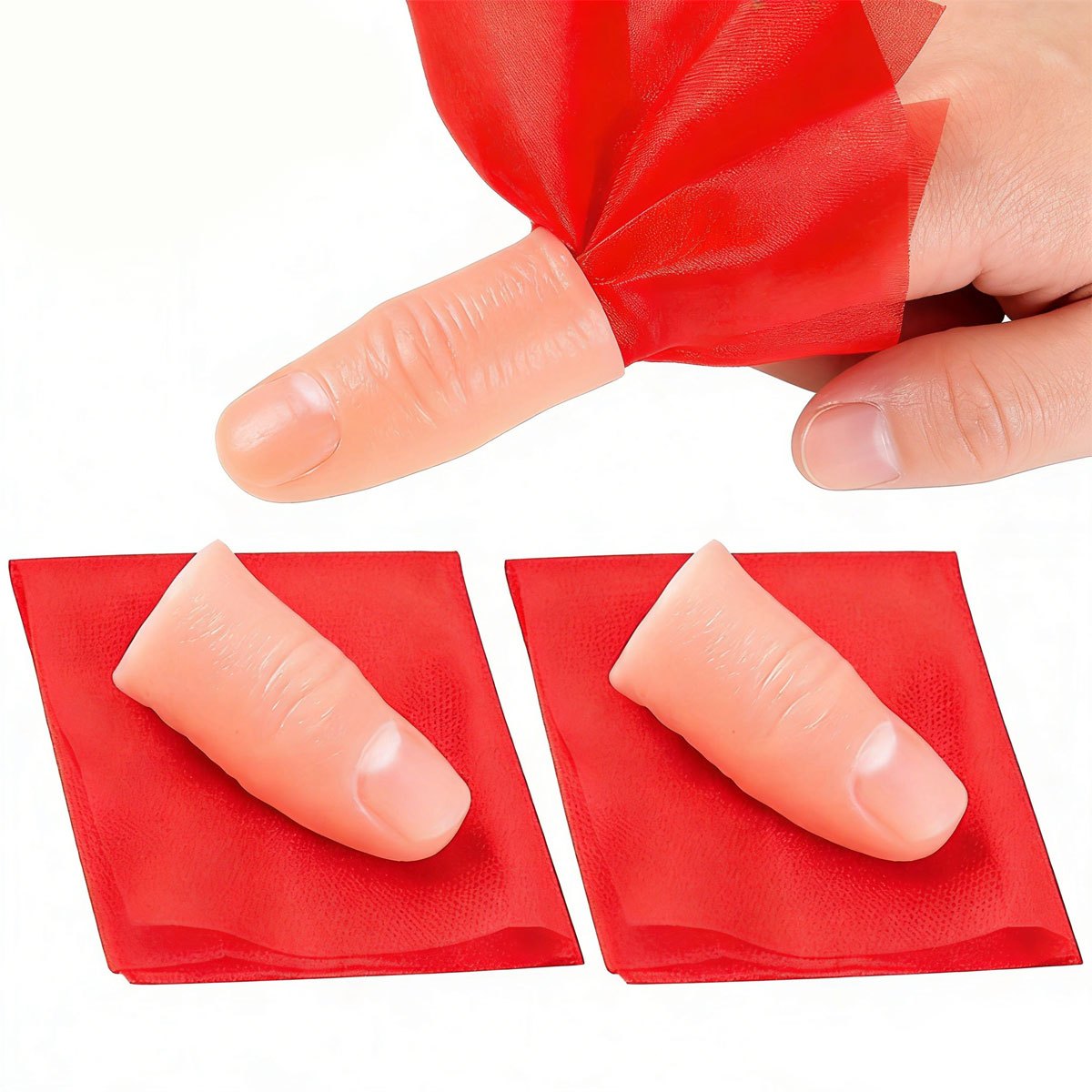 3set Scarf-Vanish Magic Thumb  - Thumb Tip Magic Trick Set ulasan dan harga