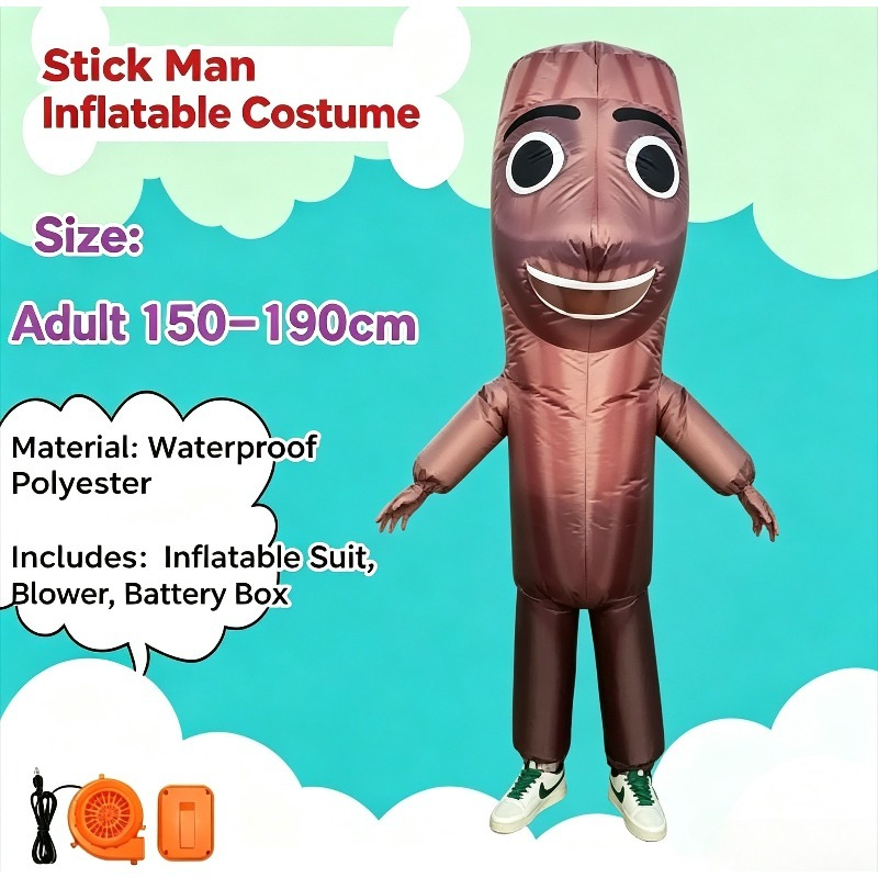 Long wooden stick man inflatab - Inflatable Dinosaur Costume Adult ulasan dan harga