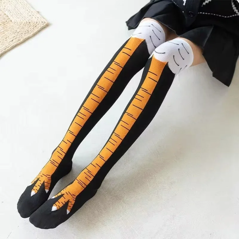 Trendy Women Socks With Knee L - Funny Chicken Leg Socks ulasan dan harga