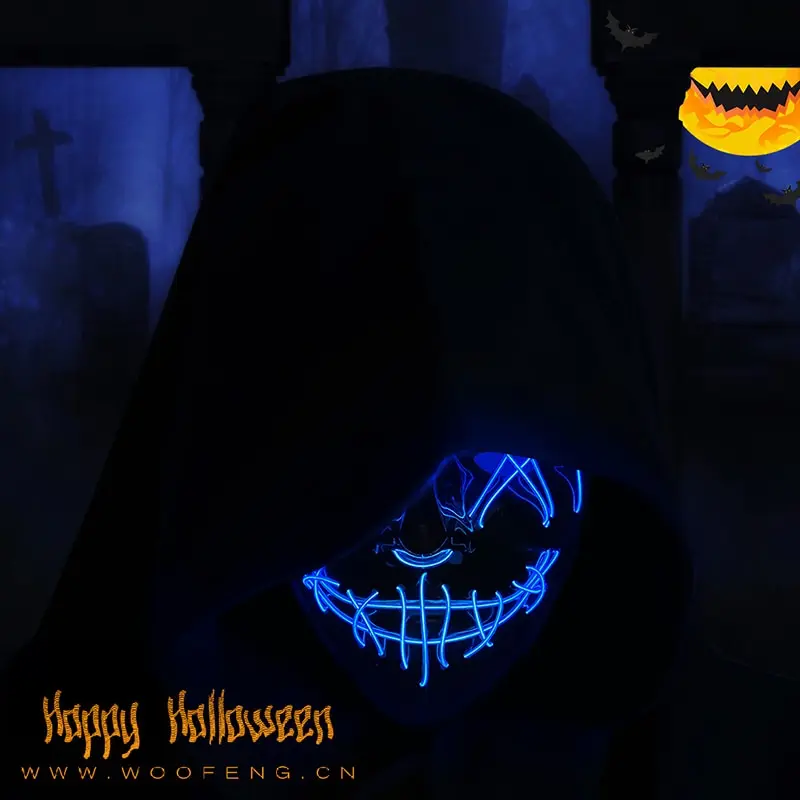 Hot Sale Halloween Glowing Sca - Led Purge Mask Halloween ulasan dan harga
