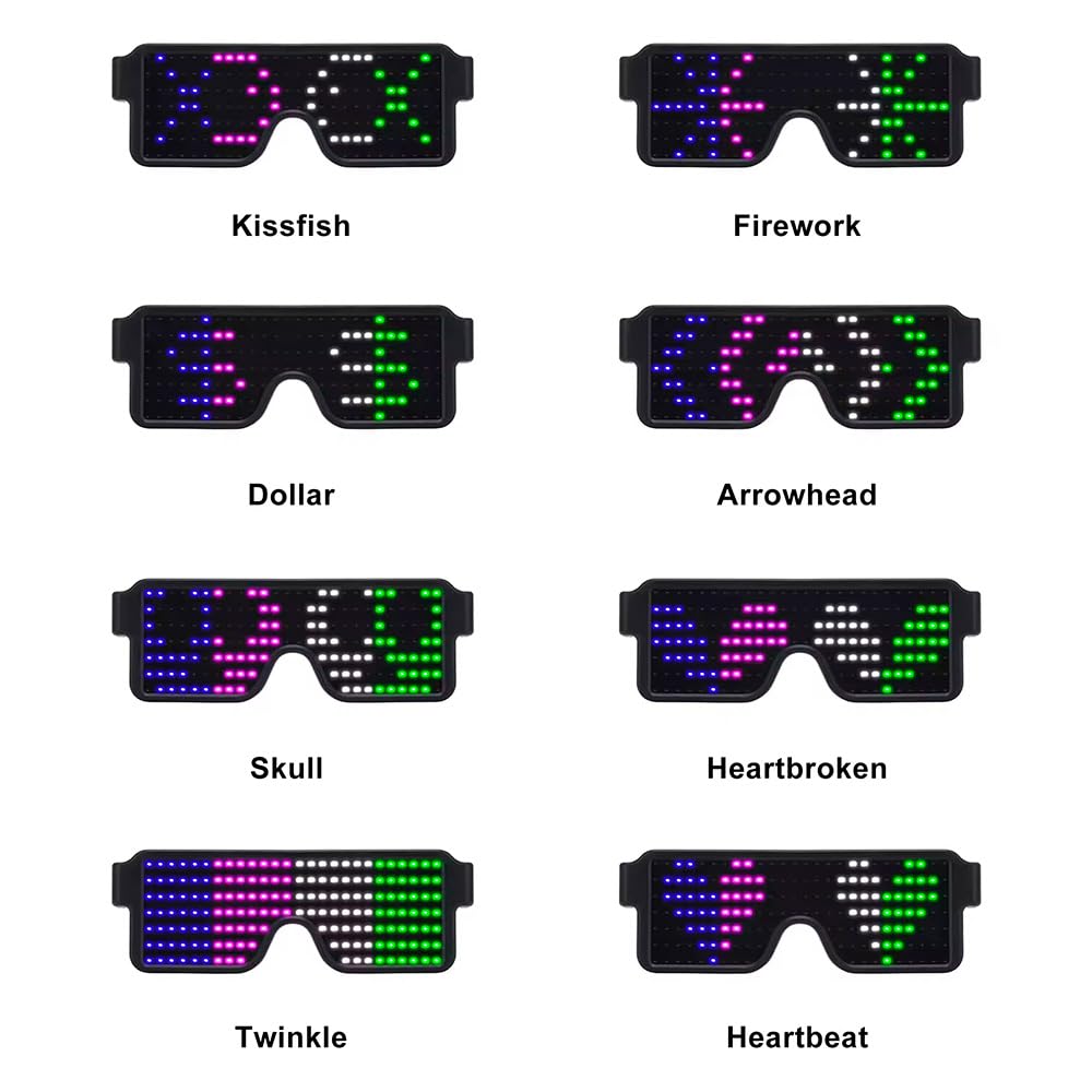 LED Glasses Light Up Dynamic P - Glow In The Dark Party Glasses ulasan dan harga