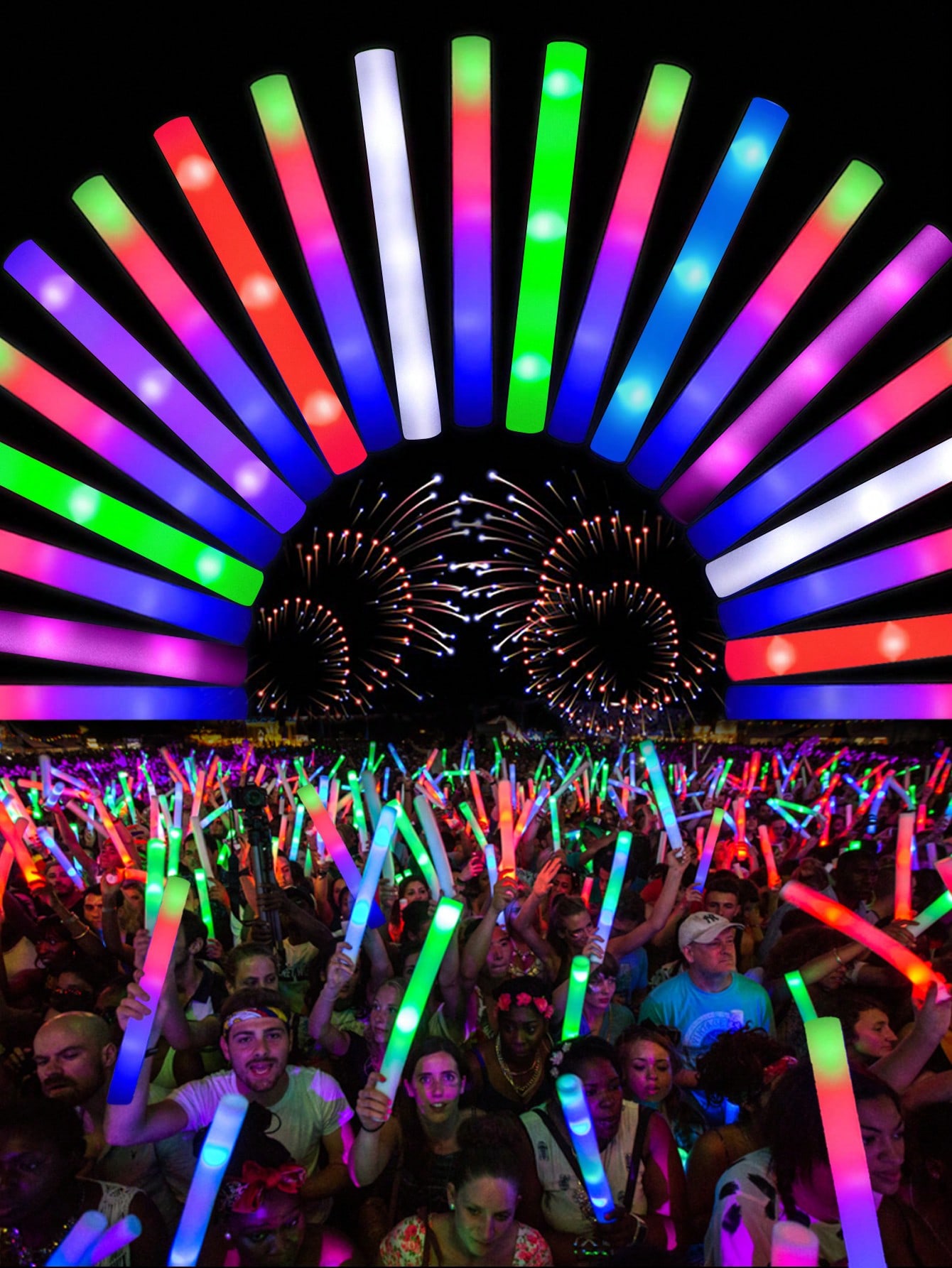 20/30pcs LED Foam Glow Sticks  - Flashing Led Foam Sticks Party ulasan dan harga