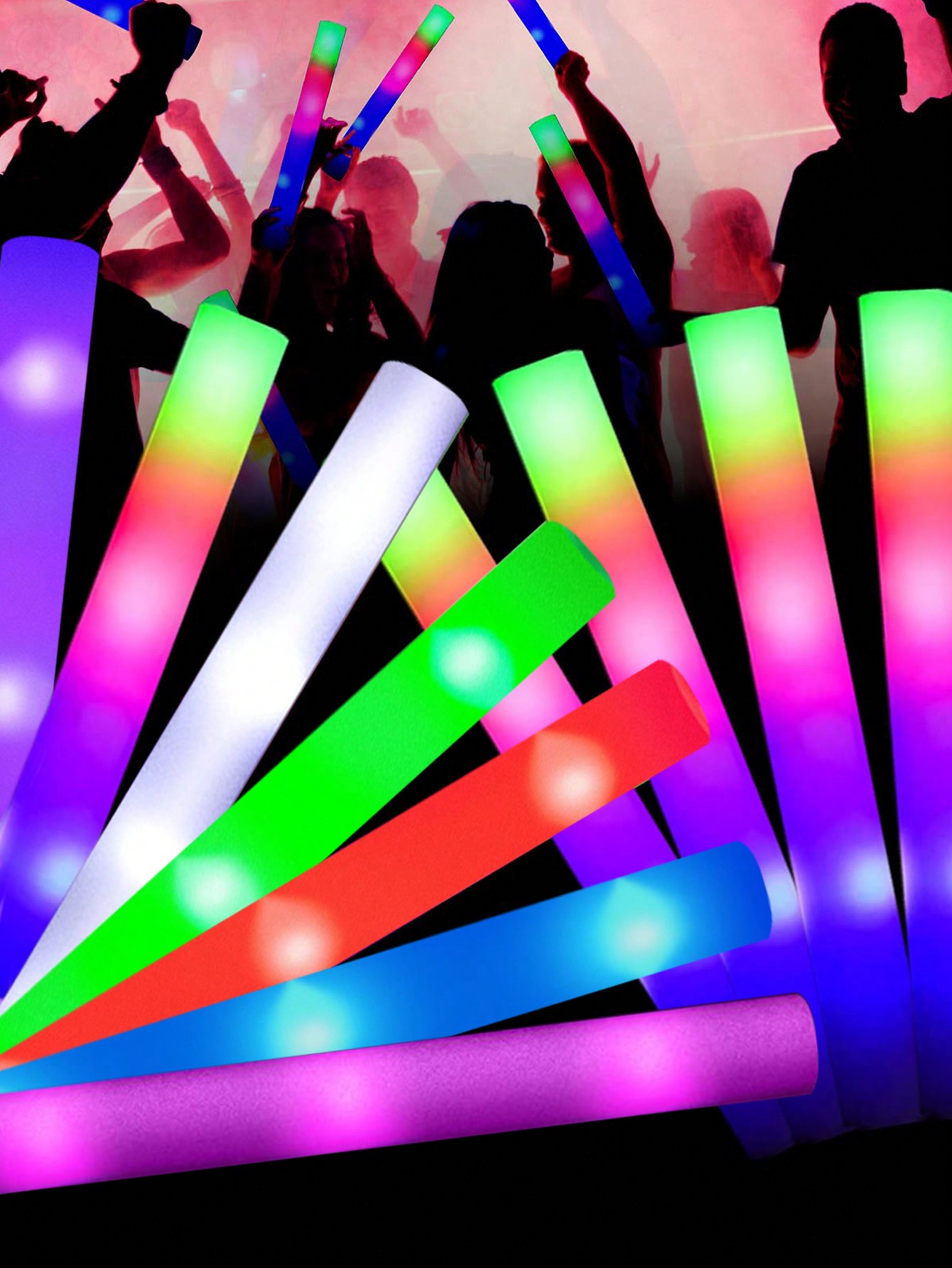 20/30pcs LED Foam Glow Sticks  - Flashing Led Foam Sticks Party ulasan dan harga