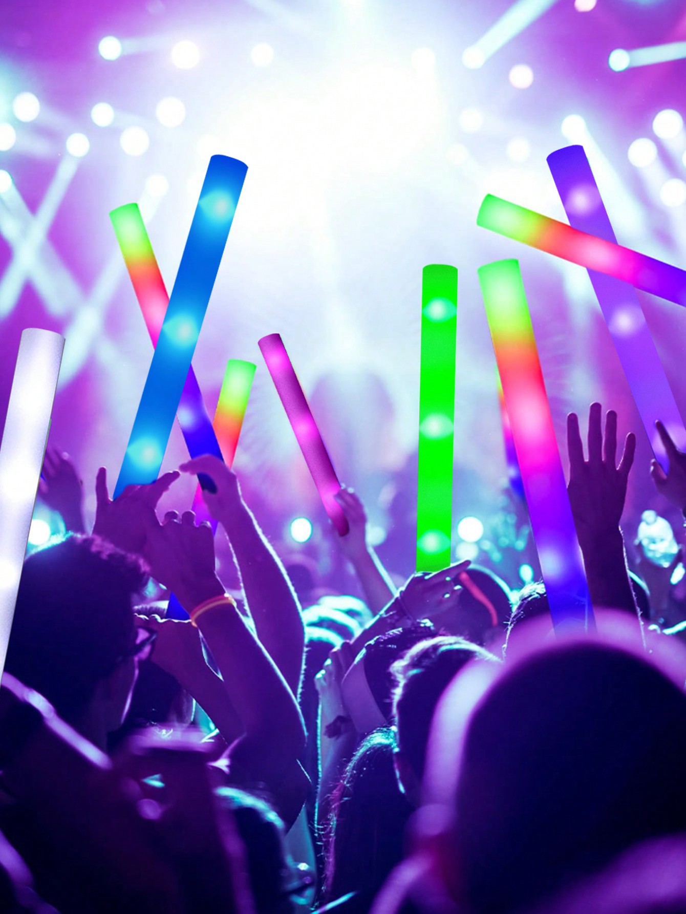20/30pcs LED Foam Glow Sticks  - Flashing Led Foam Sticks Party ulasan dan harga