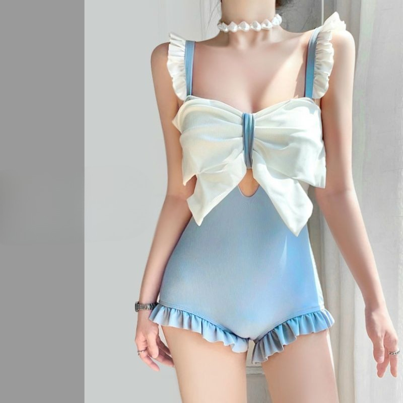 Cute Bowknot Detail Swimwear L - Costumes ulasan dan harga