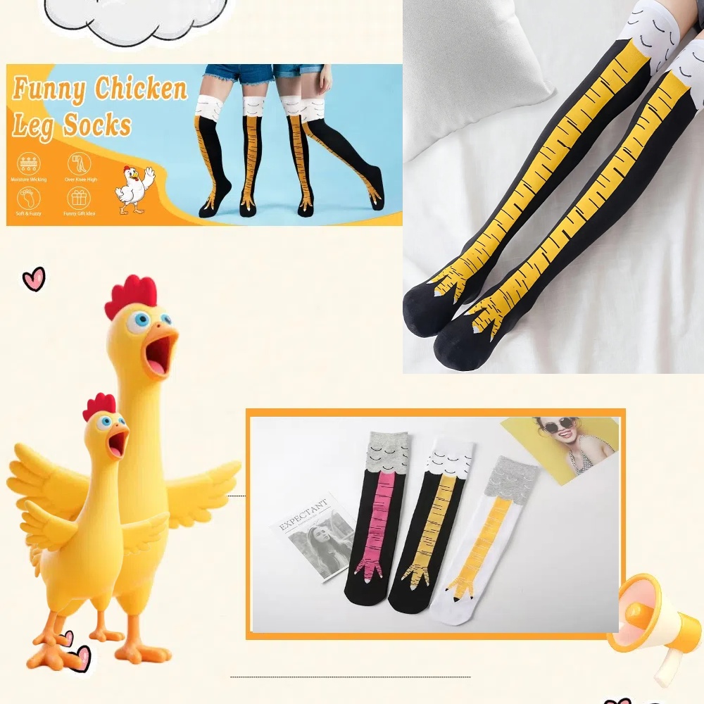 Men Women Funny 3D Chicken Soc - Funny Chicken Leg Socks ulasan dan harga