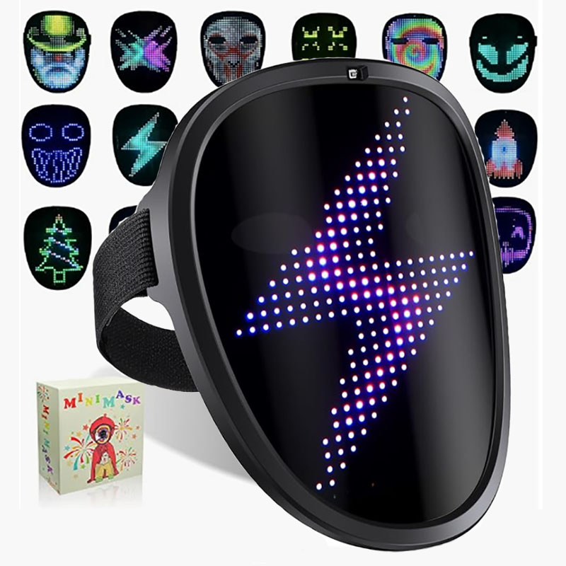 LED Mask with Gesture Sensing  - Led Purge Mask Halloween ulasan dan harga
