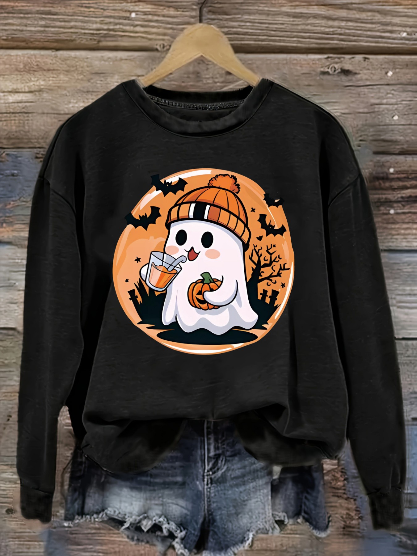 Women's Casual Long Sleeve Cre - Costumes ulasan dan harga