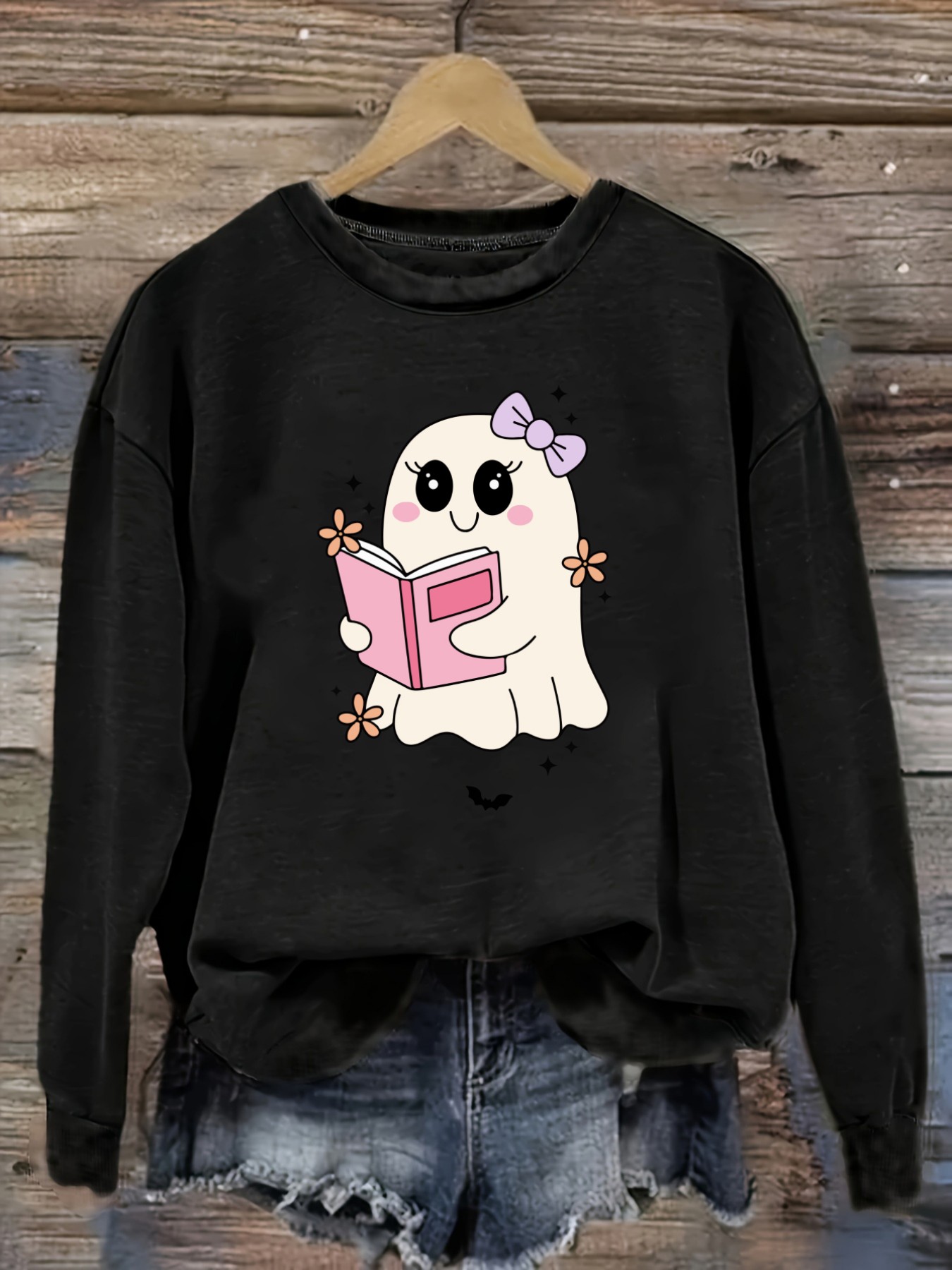 Women's Casual Long Sleeve Cre - Costumes ulasan dan harga