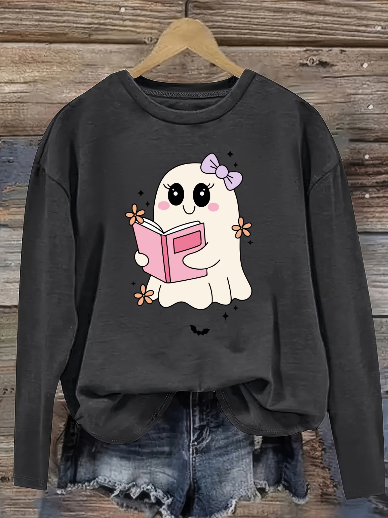 Women's Casual Long Sleeve Cre - Costumes ulasan dan harga