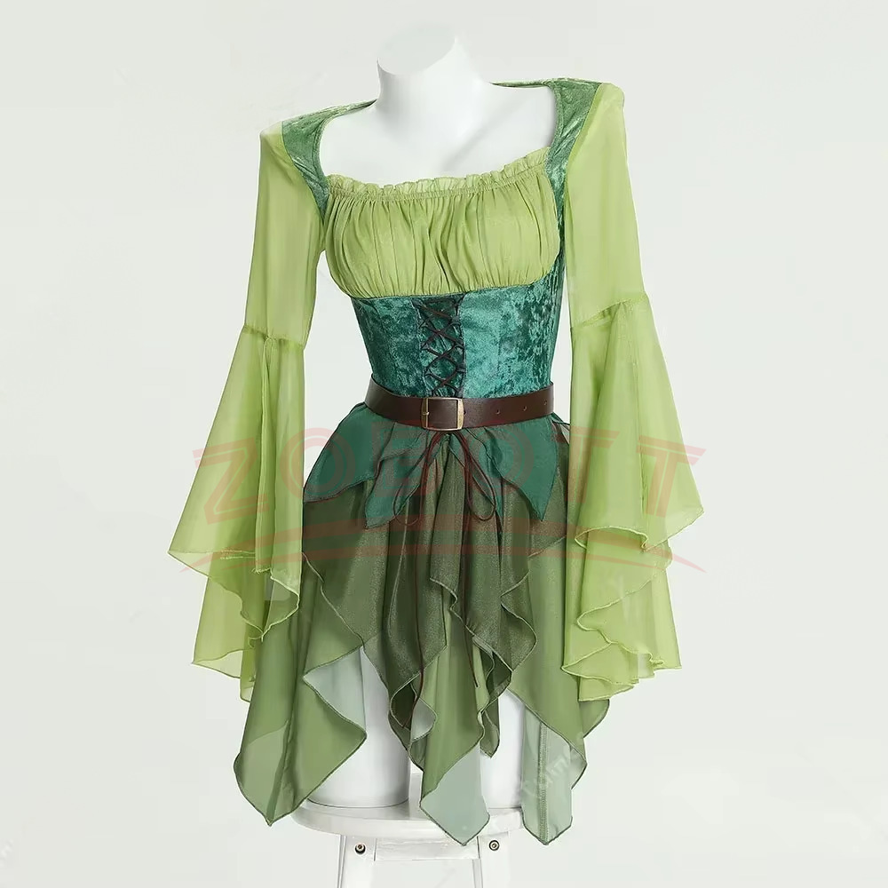 Women's Elf Medieval Green Fai - Medieval Renaissance Dress Women ulasan dan harga