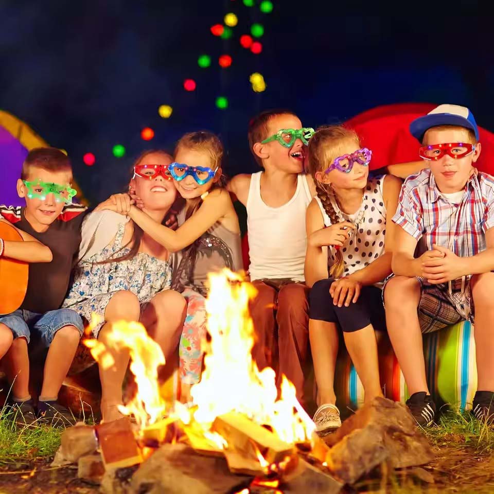 10/20/30/40/50 Pcs LED Light U - Glow In The Dark Party Glasses ulasan dan harga