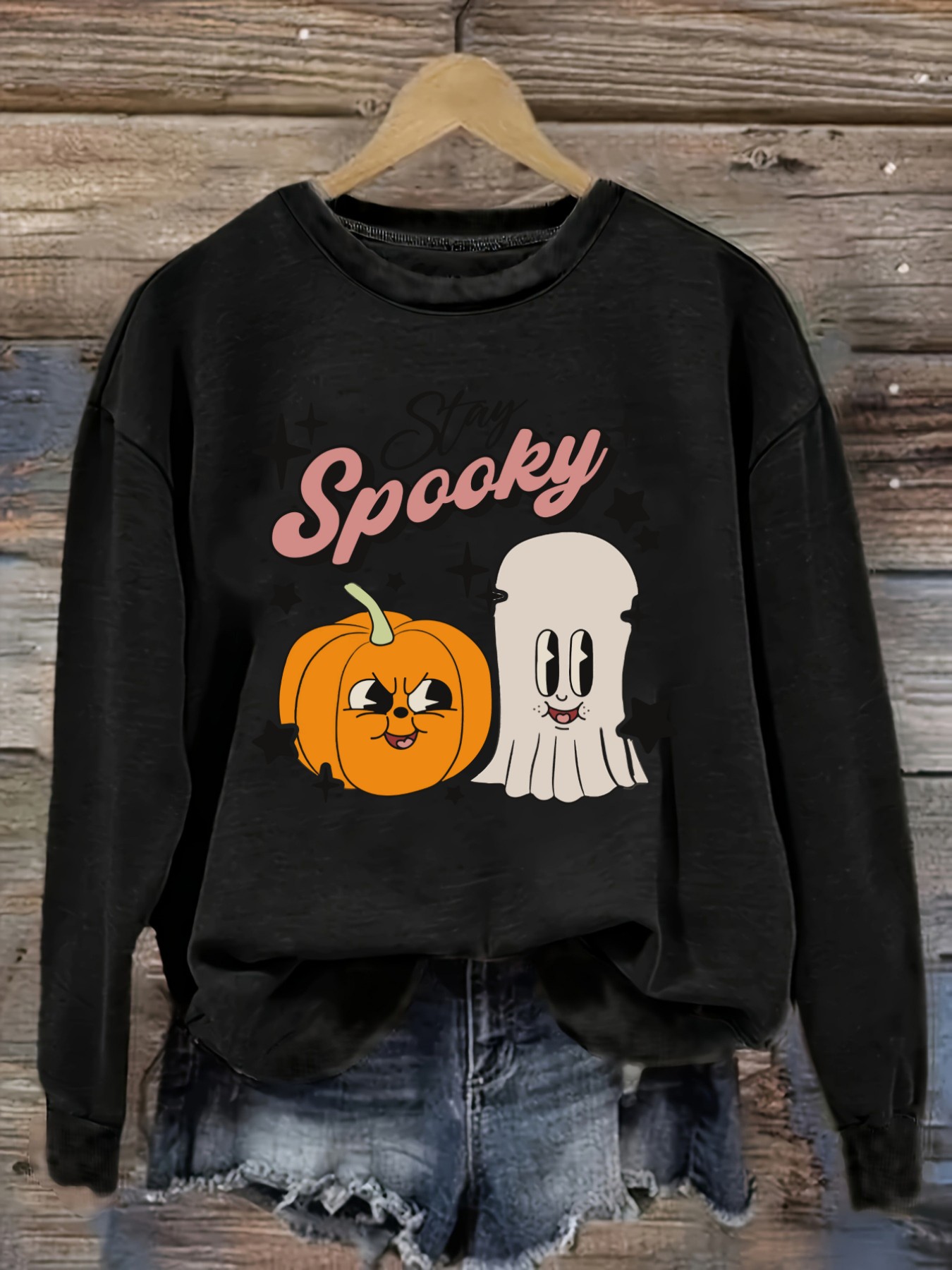 Women's Casual Long Sleeve Cre - Costumes ulasan dan harga