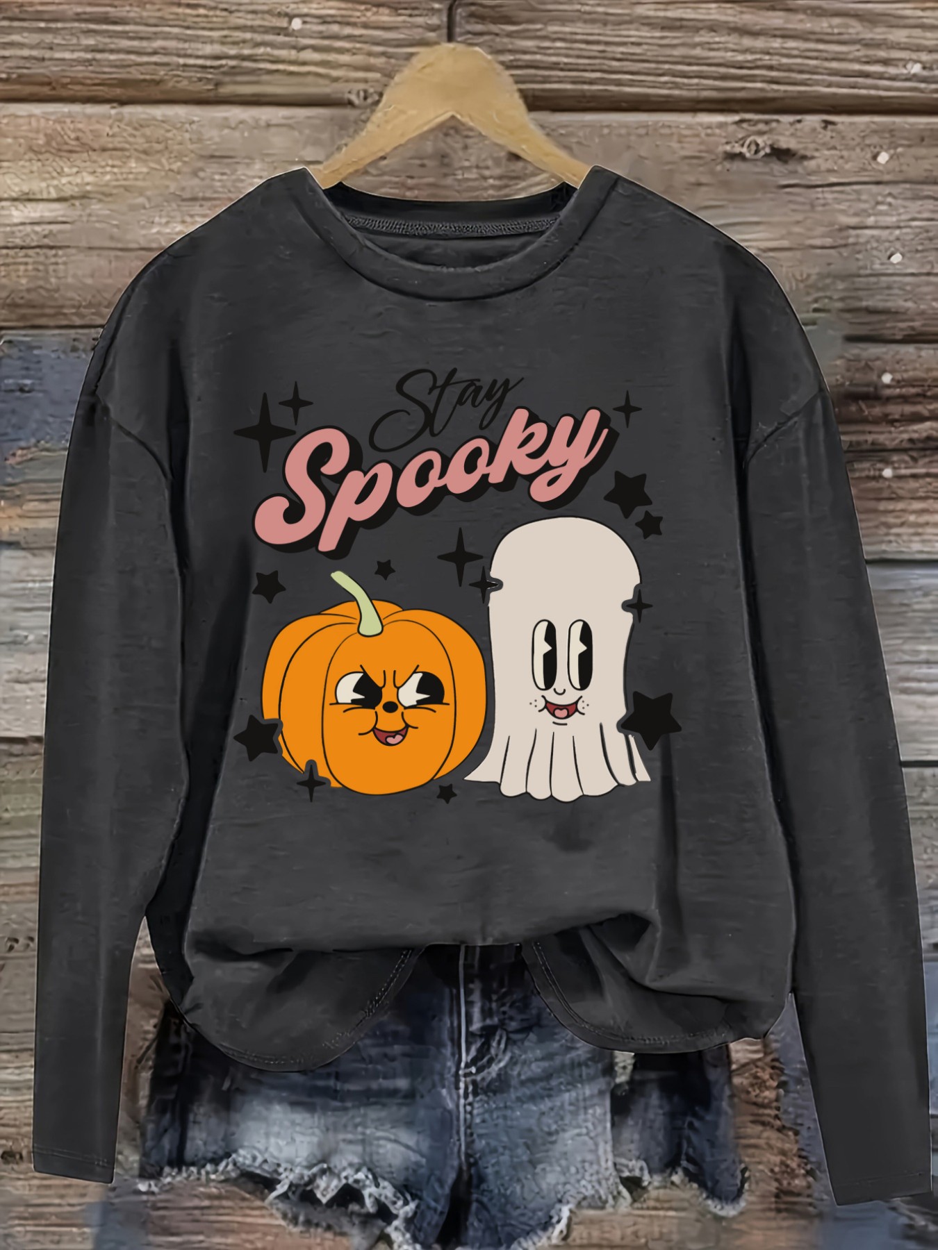 Women's Casual Long Sleeve Cre - Costumes ulasan dan harga