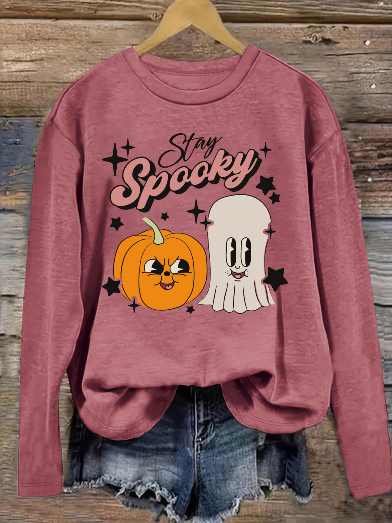 Women's Casual Long Sleeve Cre - Costumes ulasan dan harga