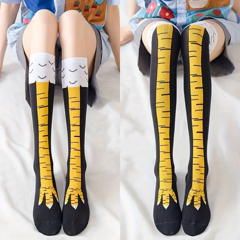 1/2pairs Chicken Paws Feet Lon - Funny Chicken Leg Socks ulasan dan harga