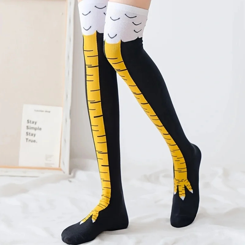 1/2pairs Chicken Paws Feet Lon - Funny Chicken Leg Socks ulasan dan harga
