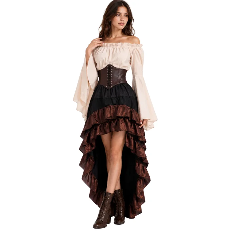 Halloween Medieval Retro Pirat - Medieval Renaissance Dress Women ulasan dan harga